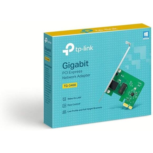 TP-Link TG-3468 Gigabit PCI Express Network Adapter LAN Card 10/100/1000 Mbps - Picture 1 of 2